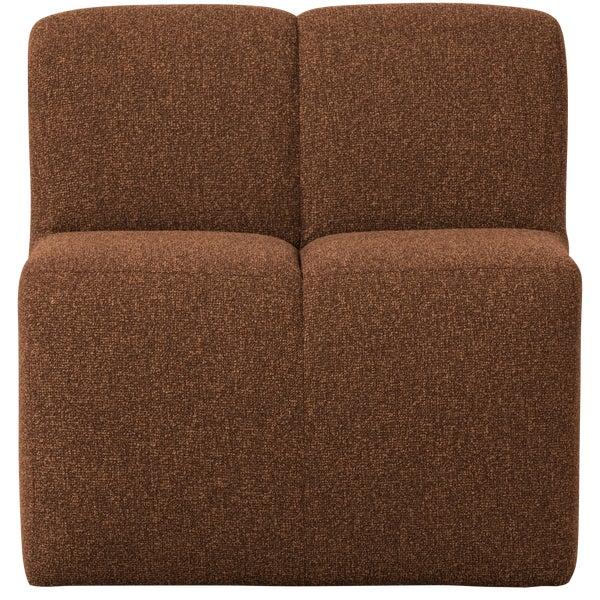 De Eekhoorn MOJO EETBANKJE 84CM MET RUGLEUNING BOUCLÉ ROESTBRUIN MELANGE