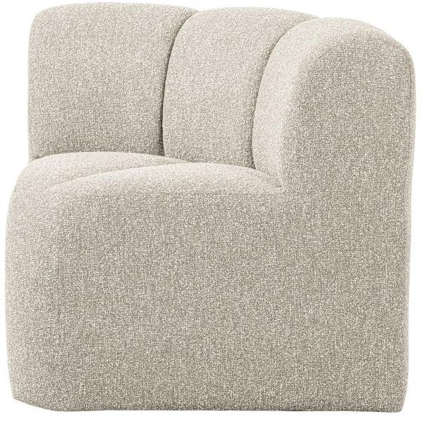 De Eekhoorn MOJO EETBANKJE HOEK MET RUGLEUNING BOUCLÉ BEIGE MELANGE