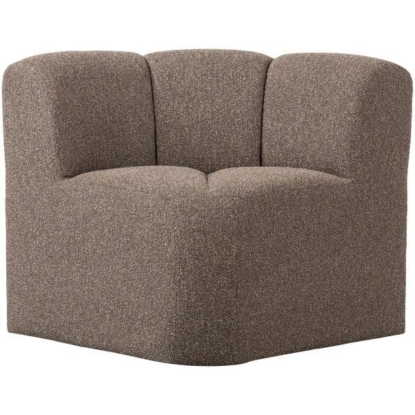 De Eekhoorn MOJO EETBANKJE HOEK MET RUGLEUNING BOUCLÉ BRUIN MELANGE