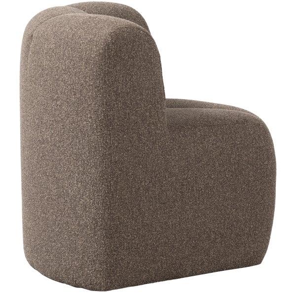 de eekhoorn MOJO EETBANKJE HOEK MET RUGLEUNING BOUCLÉ BRUIN MELANGE