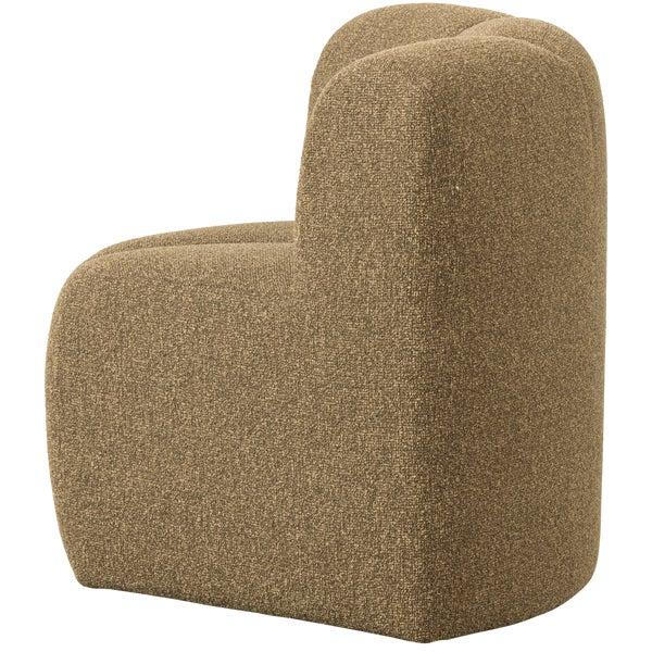 De Eekhoorn MOJO EETBANKJE HOEK MET RUGLEUNING BOUCLÉ GEEL/BRUIN MELANGE