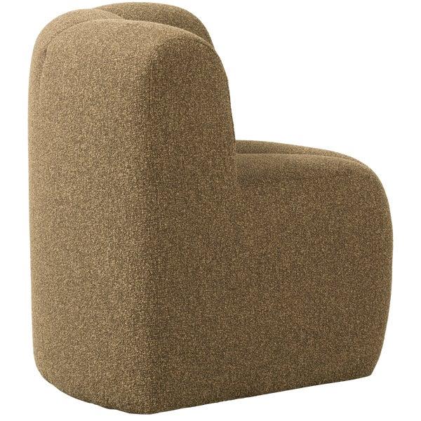 de eekhoorn MOJO EETBANKJE HOEK MET RUGLEUNING BOUCLÉ GEEL/BRUIN MELANGE