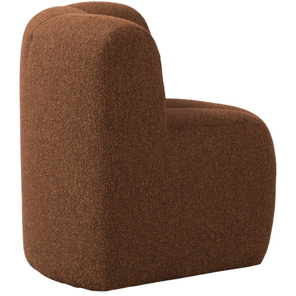 de eekhoorn MOJO EETBANKJE HOEK MET RUGLEUNING BOUCLÉ ROESTBRUIN MELANGE