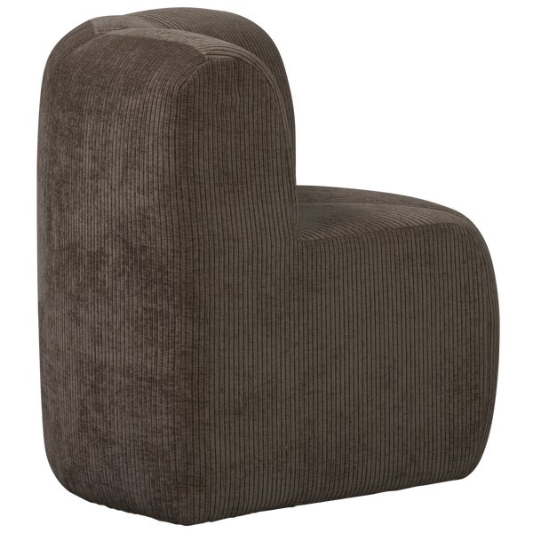 de eekhoorn MOJO EETBANKJE HOEK MET RUGLEUNING RIBSTOF BRUIN