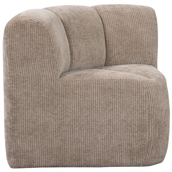 de eekhoorn MOJO EETBANKJE HOEK MET RUGLEUNING RIBSTOF DONKER ZAND