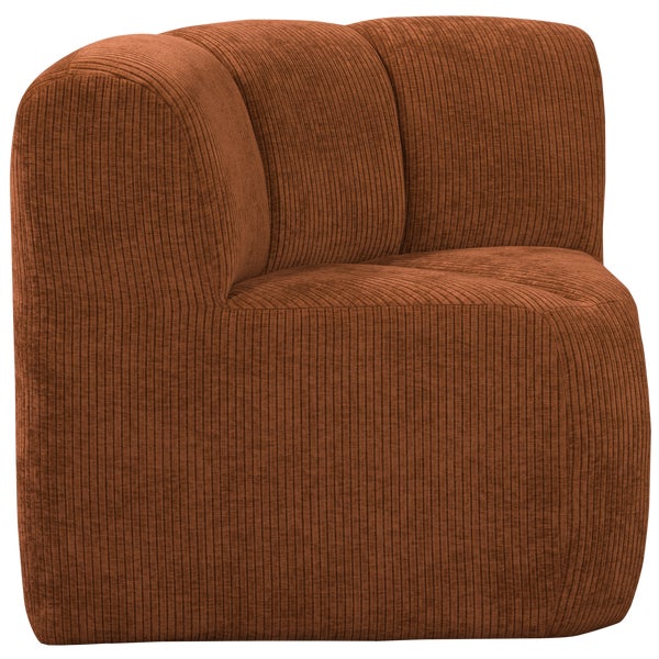 de eekhoorn MOJO EETBANKJE HOEK MET RUGLEUNING RIBSTOF ROESTBRUIN