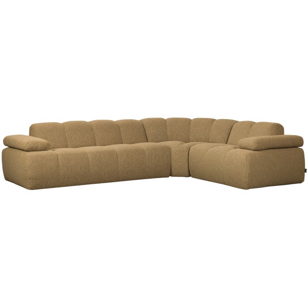 De Eekhoorn MOJO HOEKBANK RECHTS BOUCLÉ GEEL/BRUIN MELANGE