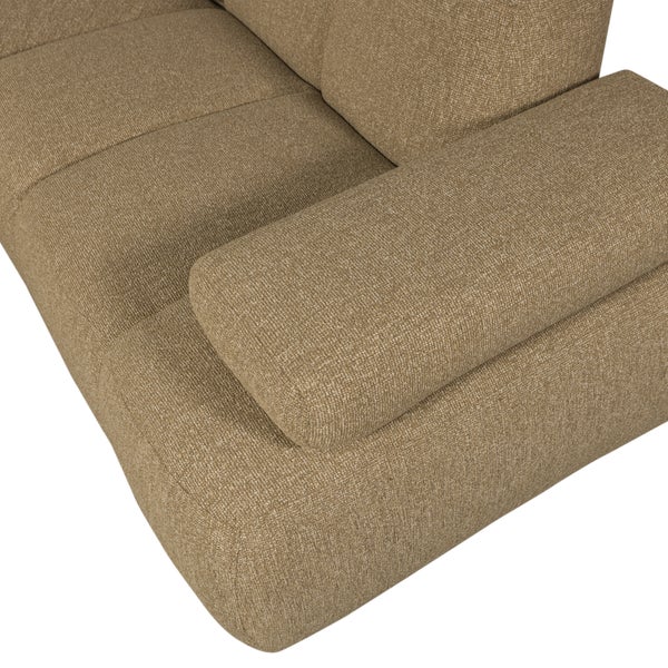 De Eekhoorn MOJO HOEKBANK RECHTS BOUCLÉ GEEL/BRUIN MELANGE