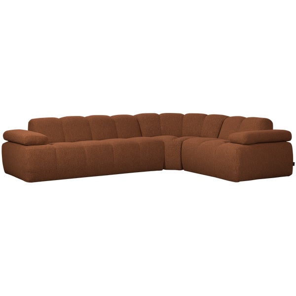 De Eekhoorn MOJO HOEKBANK RECHTS BOUCLÉ ROESTBRUIN MELANGE