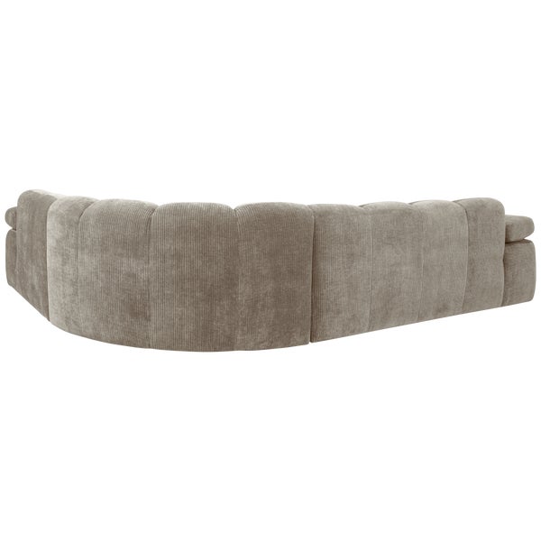 De Eekhoorn MOJO HOEKBANK RECHTS RIBSTOF DONKERZAND