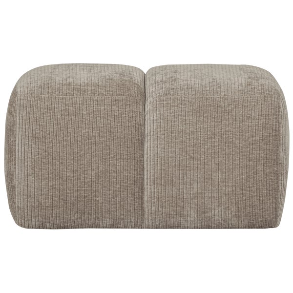 de eekhoorn MOJO POEF 45X84X64 CM RIBSTOF DONKERZAND