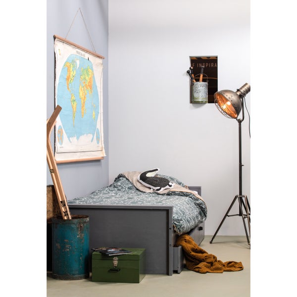 De Eekhoorn MORRIS BED GRENEN LEEM 90X200 CM EXCL. LATTENBODEM [fsc]