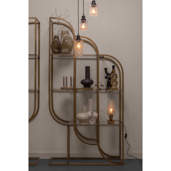 De Eekhoorn MULTIPLE HANGLAMP MET 4 GLAZEN ZWART/GLAS