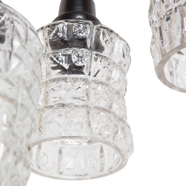 De Eekhoorn MULTIPLE HANGLAMP MET 4 GLAZEN ZWART/GLAS