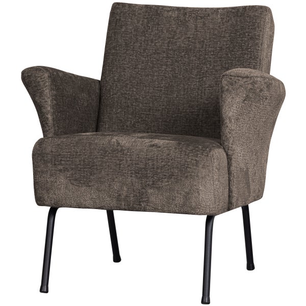 De Eekhoorn MUSE FAUTEUIL GROF GEWEVEN STOF GRIJS/BRUIN