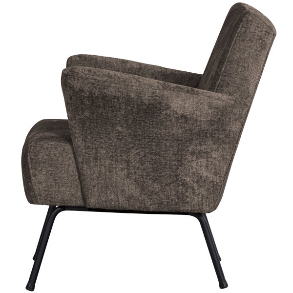 de eekhoorn MUSE FAUTEUIL GROF GEWEVEN STOF GRIJS/BRUIN