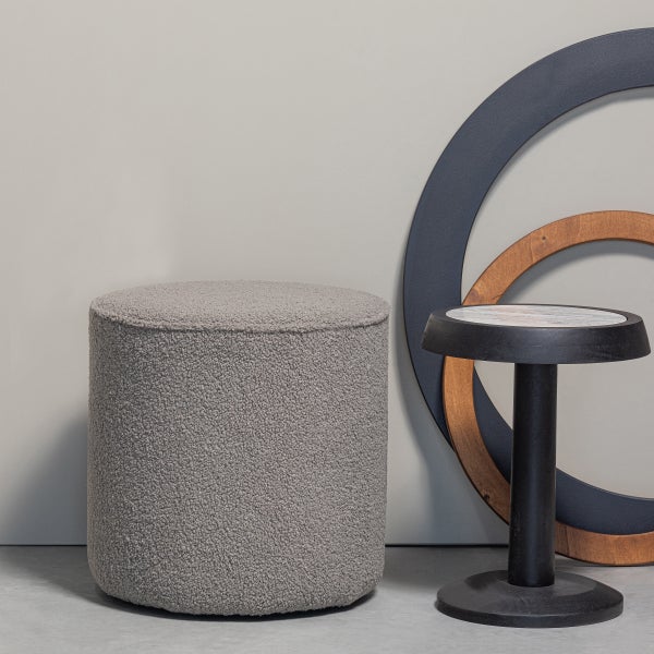 De Eekhoorn NANNE BIJZETTAFEL MANGO HOUT ZWART MET MARMER TOP