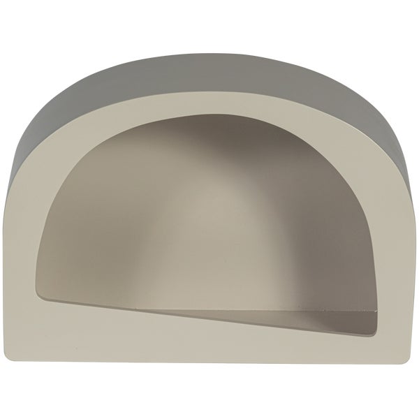 de eekhoorn NOAM WANDDECO HALFROND HOUT DUST 15X35X24 CM