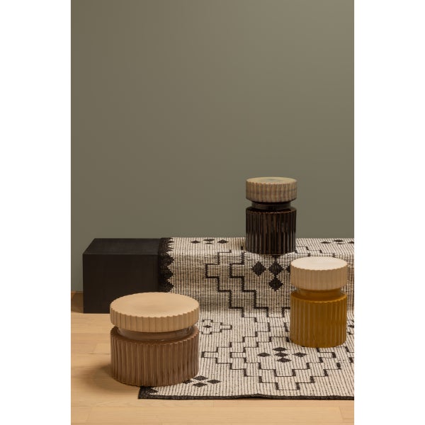 De Eekhoorn OMARI VLOERKLEED WOL/JUTE NATUREL/ZWART 160X230 CM