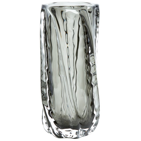 de eekhoorn PARAGON HANDGEVORMDE VAAS GLAS ANTRACIET 27X12 CM