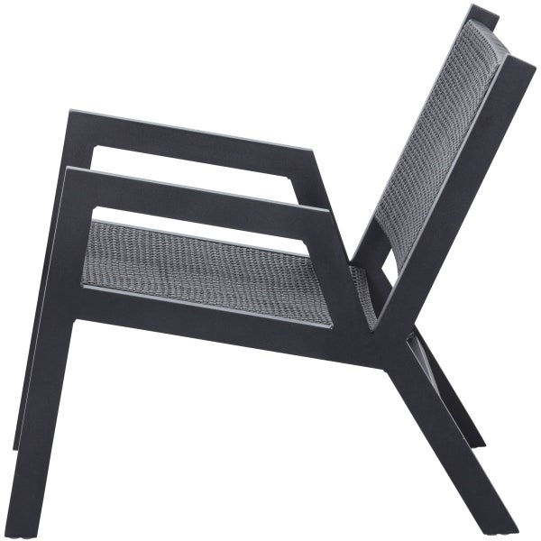 de eekhoorn PEM TUIN FAUTEUIL MET ARMLEUNING ALUMINIUM ZWART