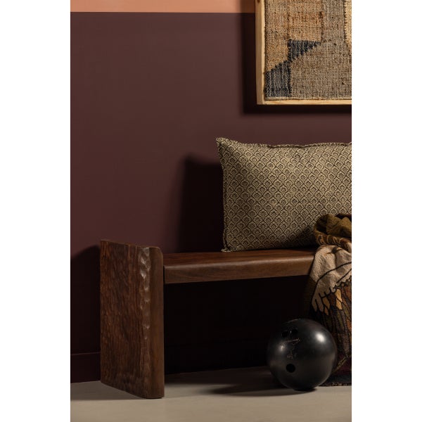 De Eekhoorn PROP BANKJE MET BEWERKTE POOT HOUT WARM BRUIN