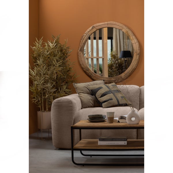 De Eekhoorn RIKKIE SALONTAFEL MET BEZAAGDE MANGO HOUTEN TOP NATUREL