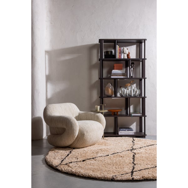 De Eekhoorn RISS BOEKENKAST EIKENHOUT MYSTIC BROWN 186X90 CM