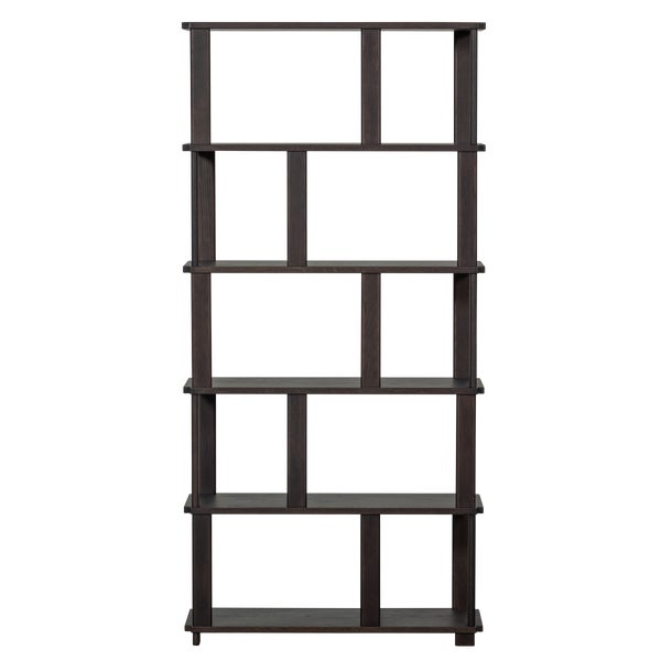 de eekhoorn RISS BOEKENKAST EIKENHOUT MYSTIC BROWN 186X90 CM