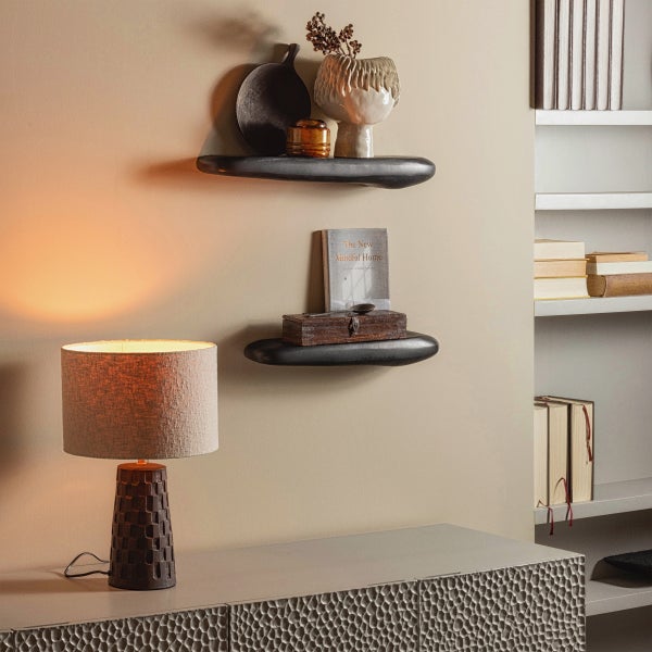 De Eekhoorn ROCK WANDPLANK ALUMINIUM ZWART 7X60X13 CM