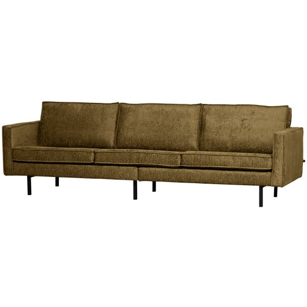 De Eekhoorn RODEO BANK 3-ZITS STRUCTURE VELVET BRASS