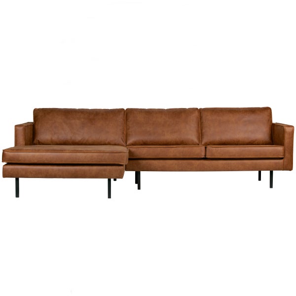 De Eekhoorn RODEO CHAISE LONGUE LINKS ECOLEER COGNAC