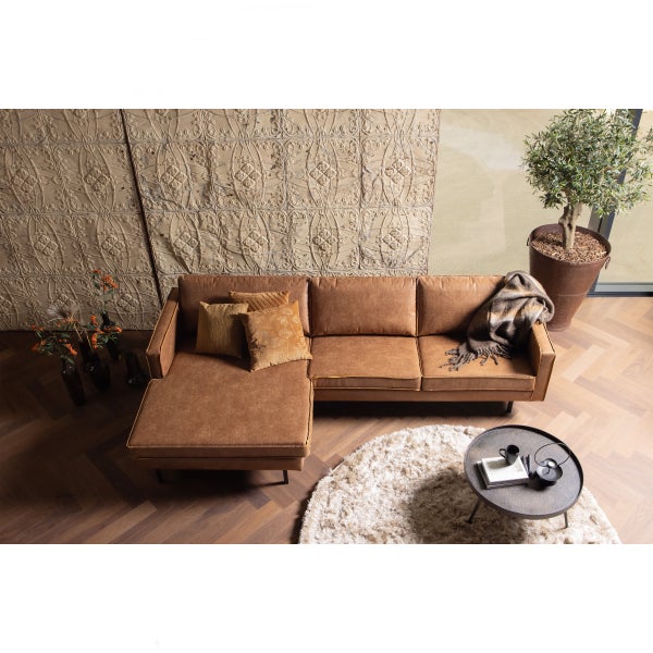 De Eekhoorn RODEO CHAISE LONGUE LINKS ECOLEER COGNAC