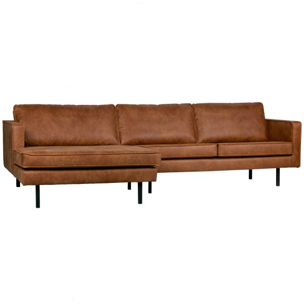 De Eekhoorn RODEO CHAISE LONGUE LINKS ECOLEER COGNAC