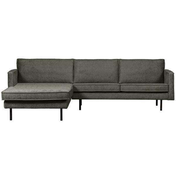 De Eekhoorn RODEO CHAISE LONGUE LINKS STRUCTURE VELVET FROST