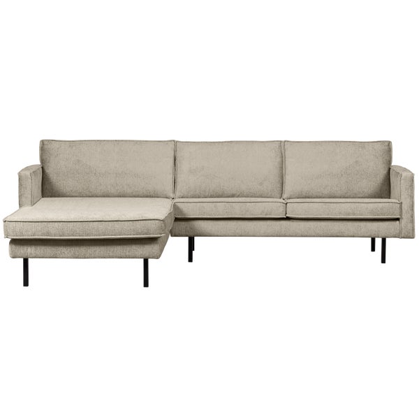 De Eekhoorn RODEO CHAISE LONGUE LINKS STRUCTURE VELVET WHEATFIELD