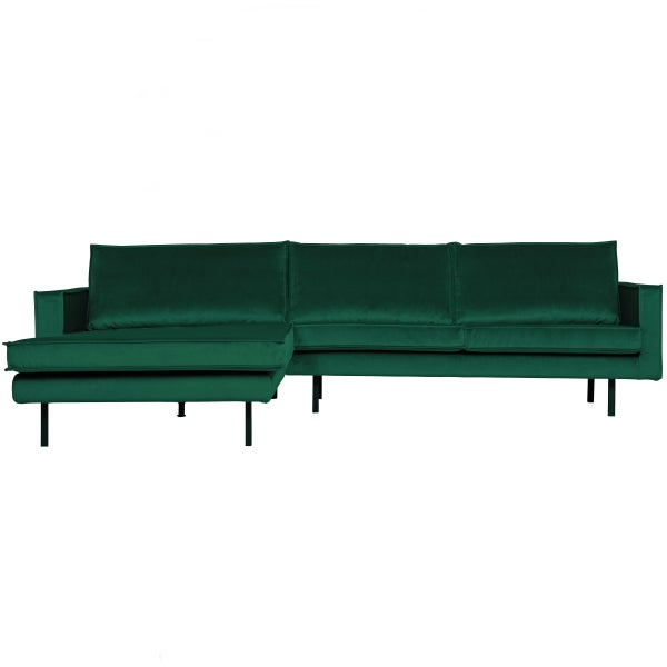 De Eekhoorn RODEO CHAISE LONGUE LINKS VELVET BOSGROEN
