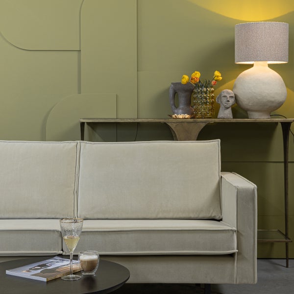 De Eekhoorn RODEO CHAISE LONGUE LINKS VELVET PISTACHE