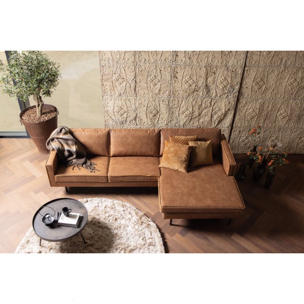 De Eekhoorn RODEO CHAISE LONGUE RECHTS ECOLEER COGNAC
