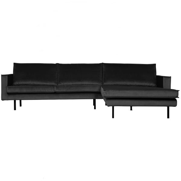 De Eekhoorn RODEO CHAISE LONGUE RECHTS VELVET ANTRACIET