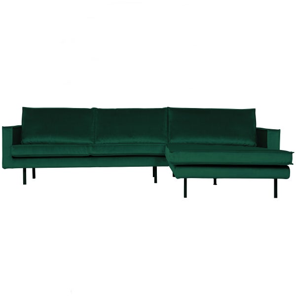 De Eekhoorn RODEO CHAISE LONGUE RECHTS VELVET BOSGROEN