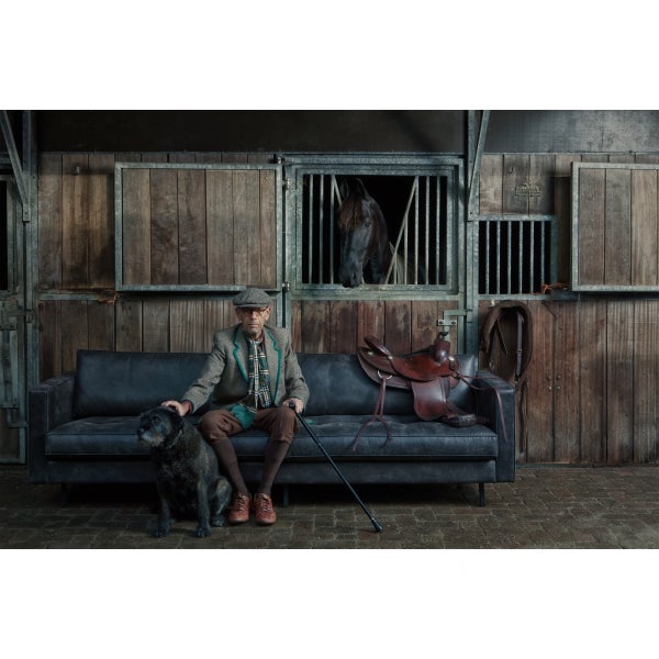 De Eekhoorn RODEO CLASSIC BANK 3-ZITS ECOLEER ZWART