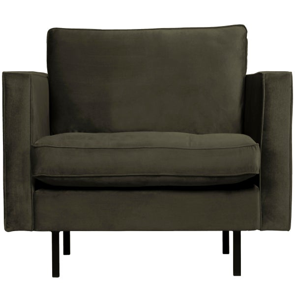 De Eekhoorn RODEO CLASSIC FAUTEUIL VELVET DONKERGROEN