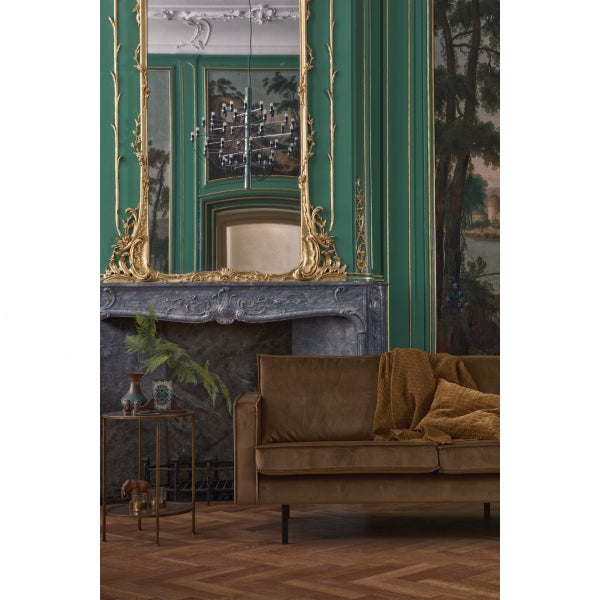 De Eekhoorn RODEO HOEKBANK RECHTS VELVET HONINGGEEL