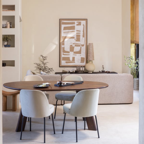 De Eekhoorn ROUNDLY EETTAFEL/BUREAU MANGO HOUT WALNOOT 200X100