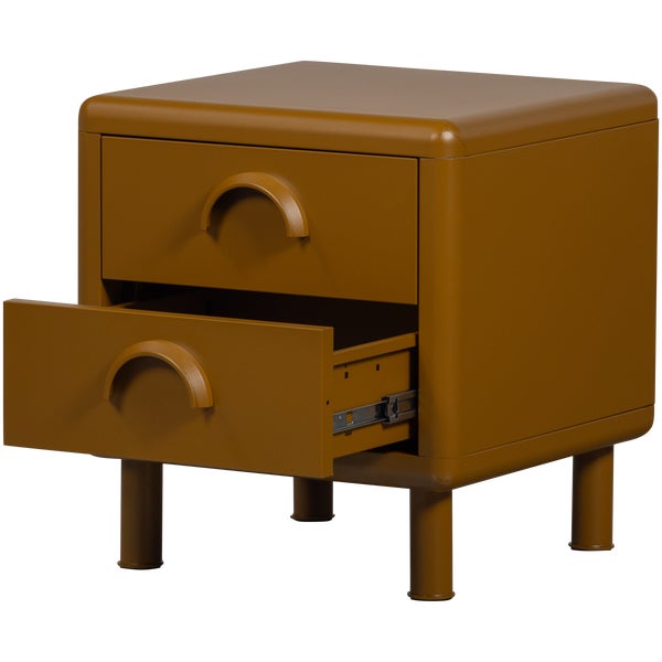 de eekhoorn RUNE LADEKAST/NACHTKASTJE 2 LADES METAAL HONINGGEEL