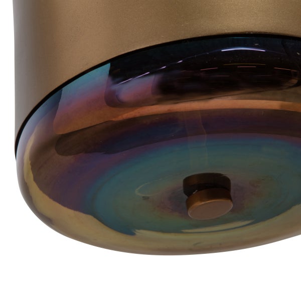 de eekhoorn SAFA HANGLAMP VERTICAAL METAAL GLAS ZWART/MESSING