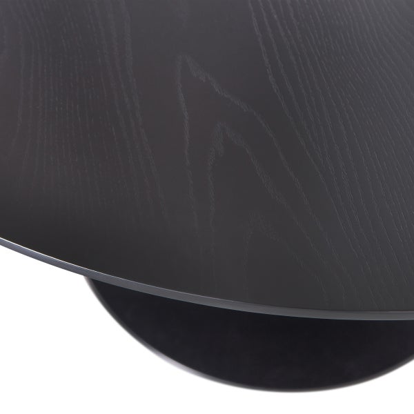 De Eekhoorn SAMMY EETTAFEL TROMPETVOET ROND MDF ZWART Ø120 CM