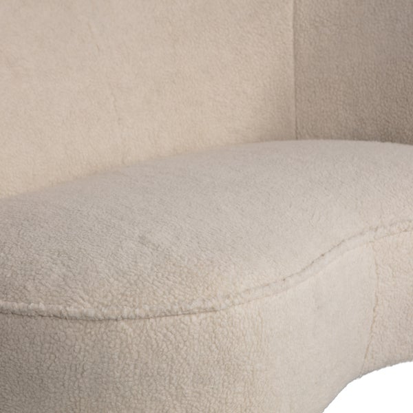 De Eekhoorn SARA LOUNGE FAUTEUIL LINKS TEDDY OFF WHITE