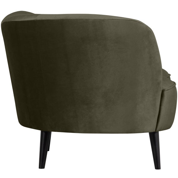 De Eekhoorn SARA LOUNGE FAUTEUIL LINKS VELVET WARM GROEN